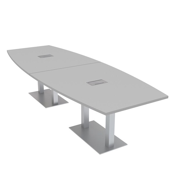 45 in W, 120 in L, 29 in H, Engineered Wood Top, Grey